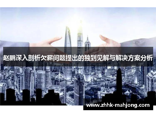 赵鹏深入剖析欠薪问题提出的独到见解与解决方案分析
